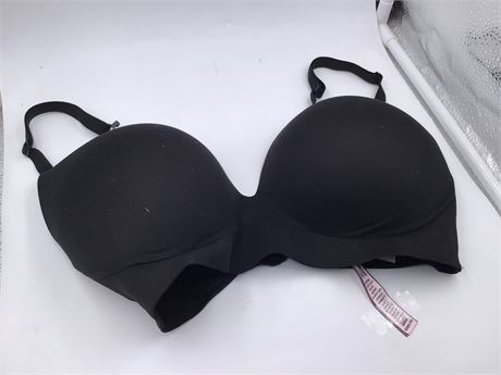 Victoria's Secret Bra with Lace Straps, 32DDD, Black