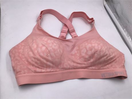 Victoria's Secret Sports Bra, Bubble Gum Pink with Leopard Print