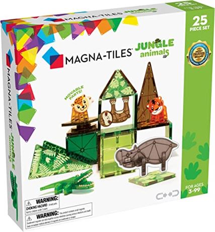 MAGNA-TILES Jungle Animals 25-Piece Magnetic Construction Set