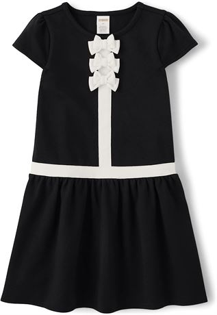 Gymboree Toddler Girls Short Sleeve Dressy Dresses, Size 12, Black/White