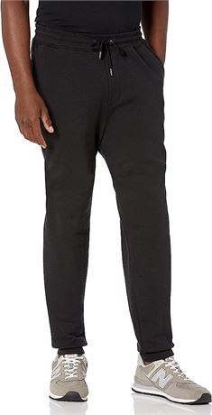 Goodthreads Men's Fleece Jogger Pant, Black, Large