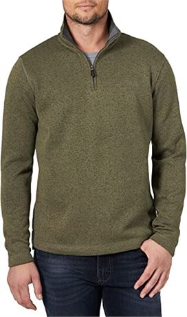 Wrangler Authentics Men's Long Sleeve Fleece Quarter-Zip, XX-Lg