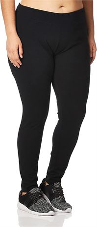 Hanes Women's Cotton Leggings - Black - 1 Pair