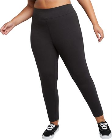 Just My Size Women's Plus-Size Stretch Leggings - Black/Olive - Size 1X