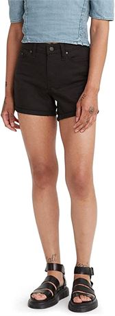 Levi's Women's Mid Length Shorts - Black - 33W/size 16