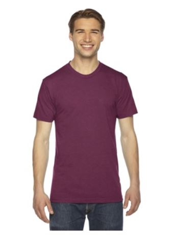 American Apparel Unisex Triblend Short-Sleeve Cranberry T-Shirt - Small