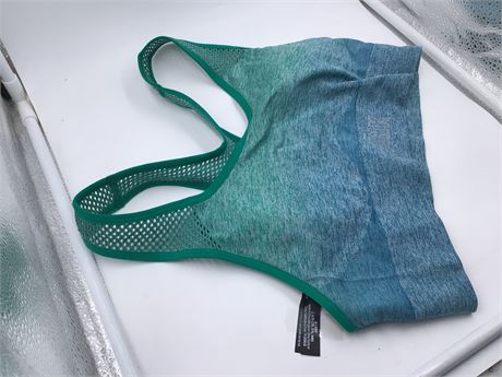 Victoria's Secret Sports Bra with Mesh Straps, Medium, Emerald/Jungle Green