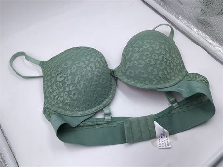 Victoria's Secret Push-Up Bra, 34B, Sea Green/Lace