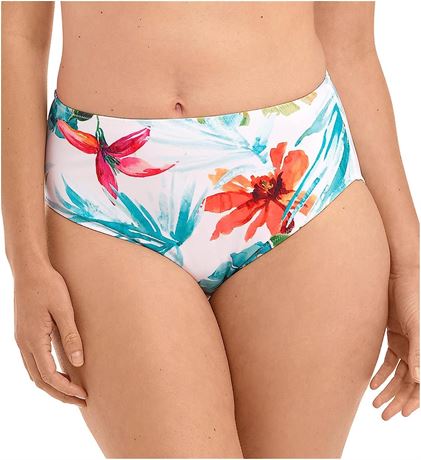 Fantasie womens Kiawah Island High Waist Brief Bikini Bottoms, White, Large US