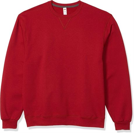 Fruit of the Loom Sweatshirt, Medium, Cardinal Red