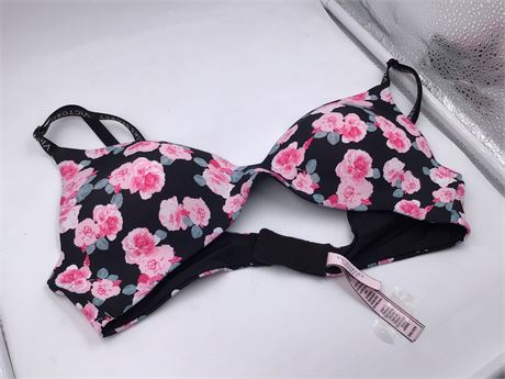 Victoria's Secret Bra, 34B, Black/Floral Print