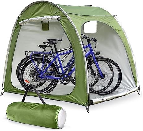 Sirozi Bike Cover Storage Outdoor Portable Bicycle Tent, Large, Green