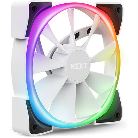 NZXT AER RGB 2-120mm - 3 Pack of 120mm fans with No Controller - White