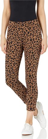 Amazon Essentials Women's Pull-on Knit Capri Jegging, Animal, Medium