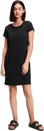 GAP Women's Pocket T-Shirt Casual Dress - Black - Large