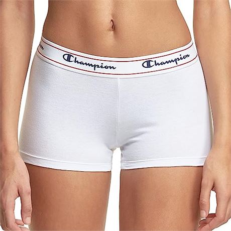 Champion womens Heritage Boyshort Underwear, Stretch Cotton Boyshort, S