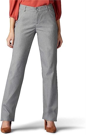 Lee Women's Wrinkle Free Relaxed Fit Straight Leg Pant, 16