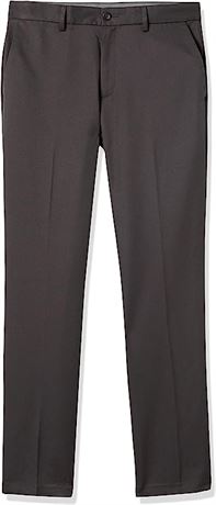 Amazon Essentials Men's Slim-Fit Flat-Front Dress Pant, 32x30, Dark Gray