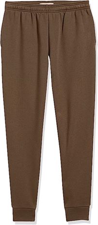 Amazon Essentials Men's Fleece Jogger Pant, Small, Medium Brown