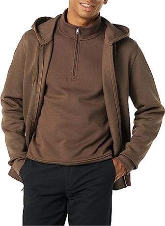 Amazon Essentials Men's Full-Zip Hooded Fleece Sweatshirt,