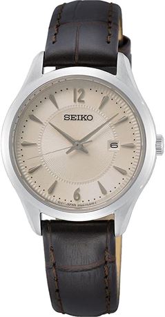 Seiko Noble Quartz Silver Dial Ladies Watch SUR427