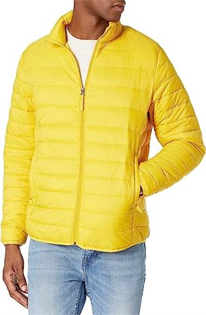 Amazon Essentials Men's Packable Lightweight Water-Resistant Puffer Jacket M