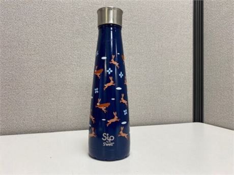 Sip By Swell Insulated Stainless Steel Water Bottle 15oz Fly Away Hares