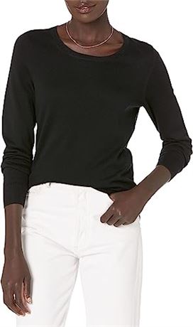 Amazon Essentials Women's Long-Sleeve Lightweight Crewneck Sweater, Small