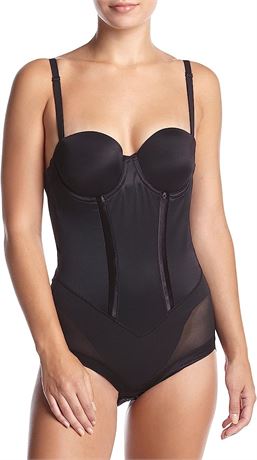 Maidenform Women's Body Shaper With Built-In Bra, 38DD, Black