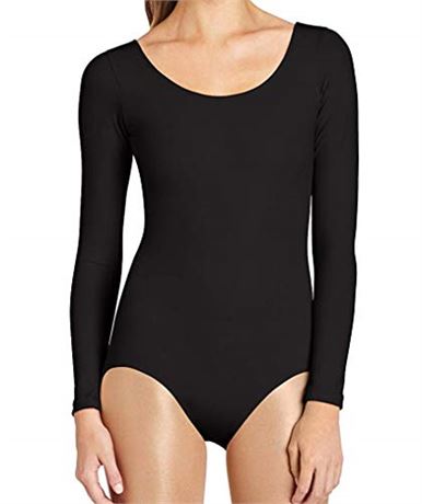 Capezio Women's Long Sleeve Leotard, Black, Medium