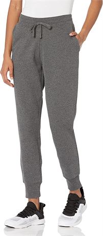 Amazon Essentials Women's French Terry Fleece Sweatpants, Large, Heather Gray