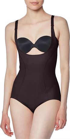 Maidenform Women's Ultimate Slimmer Body Briefer Shapewear, Small, Black