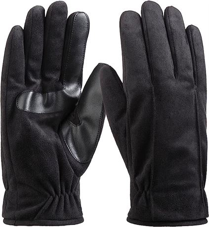 Isotoner Men's Microfiber Touchscreen Gloves w/Water Repellent Technology Medium