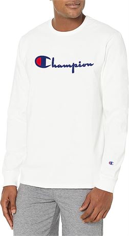 Champion mens Heritage Long Sleeve Tee, White 586679