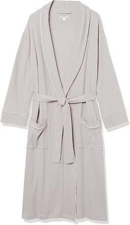 Amazon Essentials Men's Bathrobe, XL-XXL, Light Gray