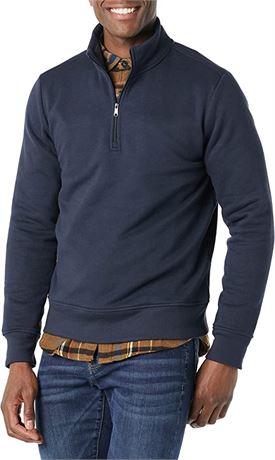 Amazon Essentials Men's Long-Sleeve Quarter-Zip Fleece Sweatshirt - Navy - XXL