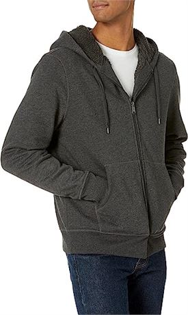 Amazon Essentials Men's Sherpa-Lined Full-Zip Hooded Fleece Sweatshirt, X-L