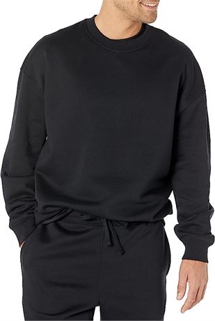 Amazon Essentials Men's Fleece Crewneck Sweatshirt, Large