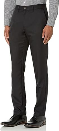 Amazon Essentials Men's Slim-Fit Flat-Front Dress Pant, Black, 32 x 29