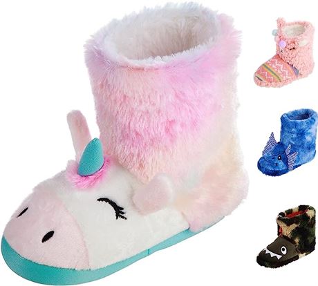 totes Kids Lightweight Soft Washable Boot Slipper - Size 11-12