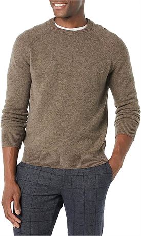 Goodthreads Men's Crewneck Sweater, Medium, Gray/Striped