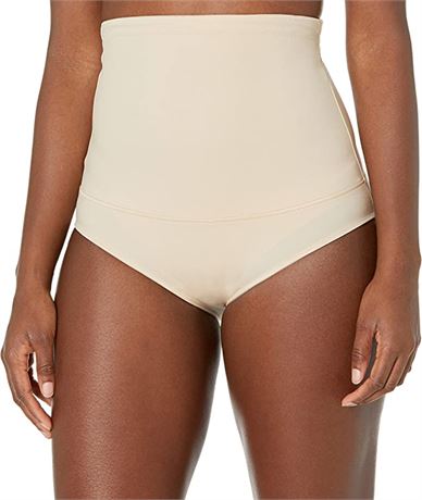 Maidenform Flexees Women's Shapewear Hi-Waist Brief Firm Control, XL, Beige