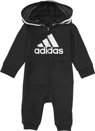 Adidas Baby Long Sleeve Hooded Coverall - 3M