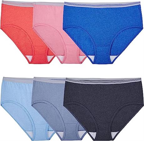 Fruit of the Loom Cotton Lowrise Brief Underwear, Heather, Size 8/XL