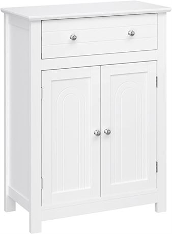 VASAGLE Bathroom Storage Cabinet Free Standing, White UBBC61WT