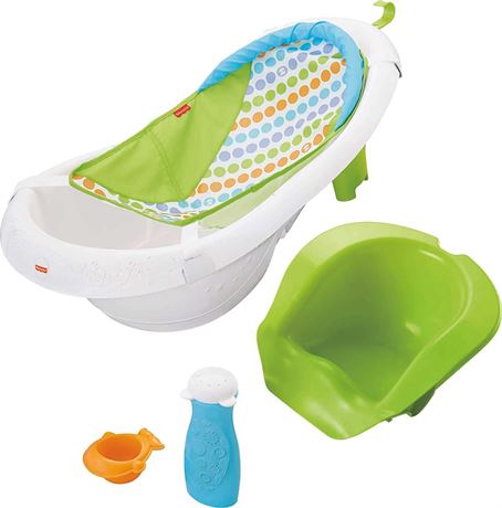 Fisher-Price Baby to Toddler Bath 4-In-1 Sling �N Seat Tub