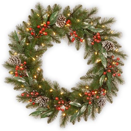 National Tree Company Pre-Lit Artificial Christmas Wreath