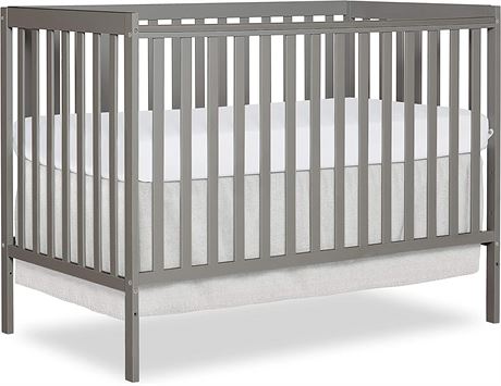 Dream On Me Synergy 5-in-1 Convertible Crib in Cool Grey