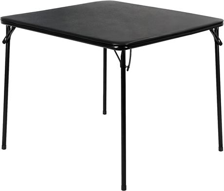 VECELO Folding Portable Card Table - Metal - Black