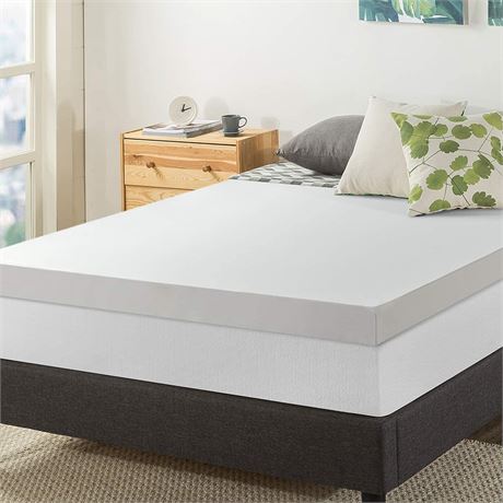 Best Price Mattress BPM-MFT-4K 4-Inch Memory Foam Mattress Topper, Cal King